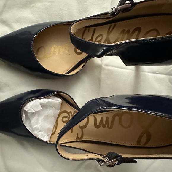 Sam Edelman pointy strap heel, Navy Blue.. - Picture 4 of 5